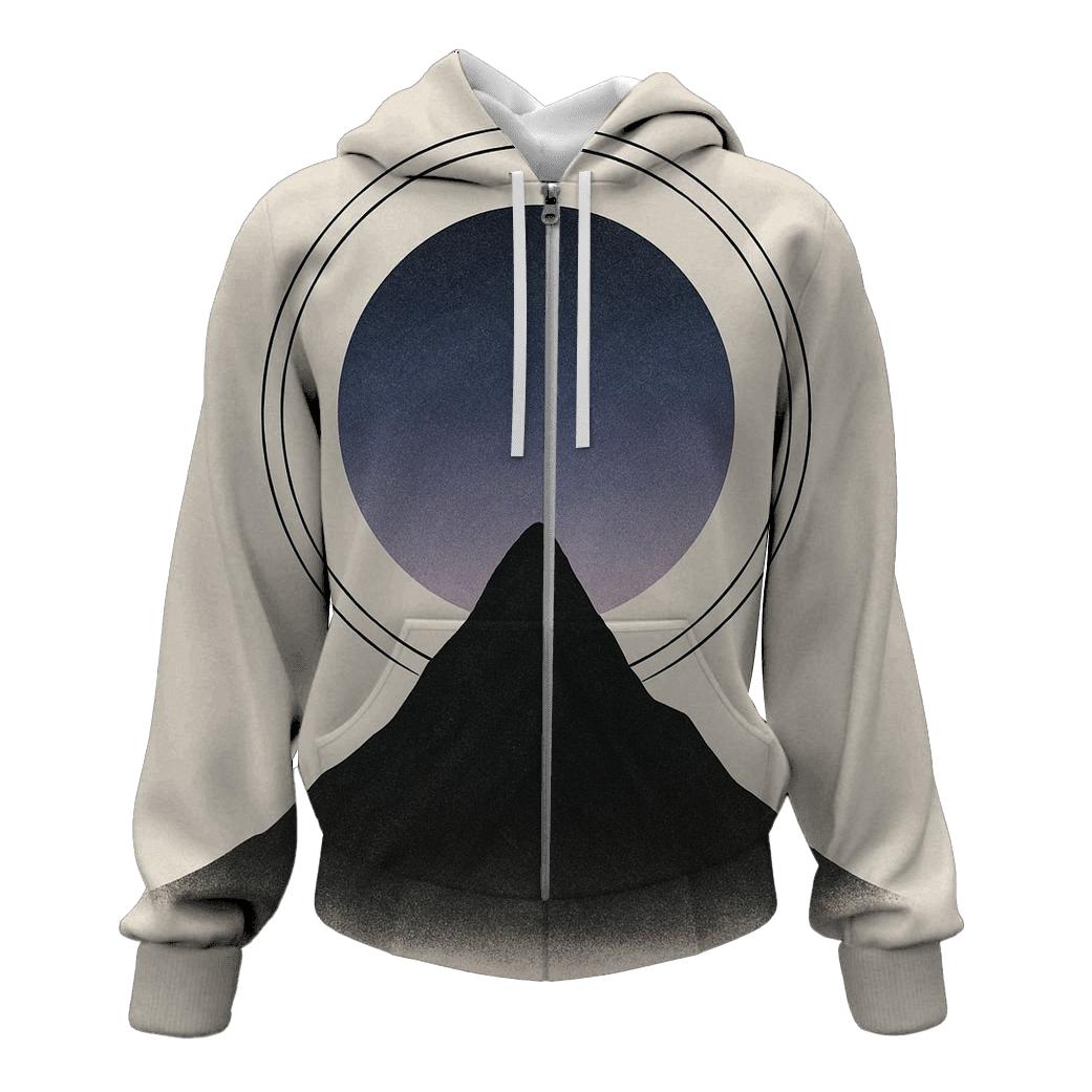 Mountain Silence Geometry hoodies fashion