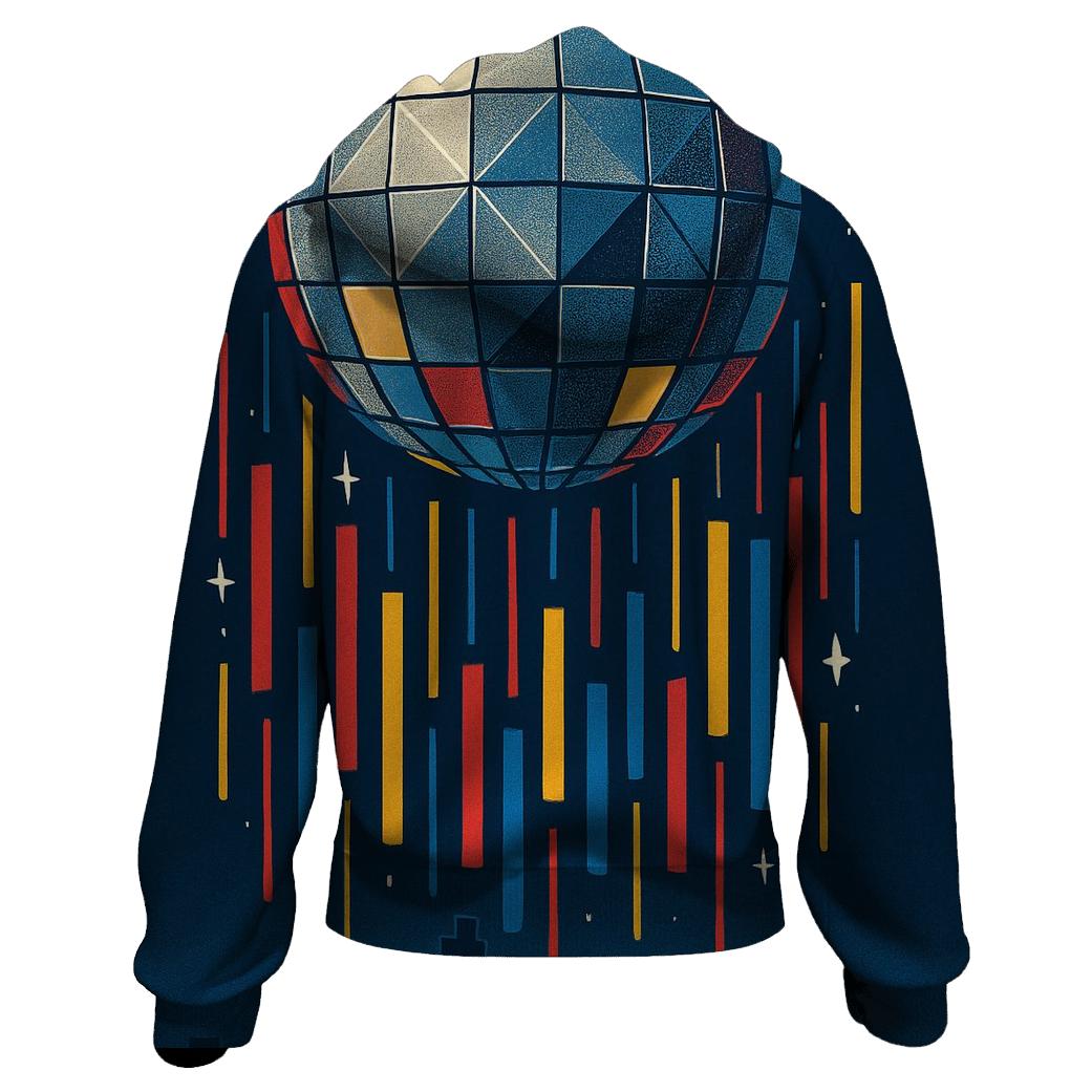 Disco Ball Rain Over City Silhouette hoodies fashion