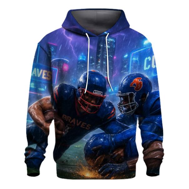 Neon Skyline Scrimmage Braves Versus Cubs lightweight hoodies