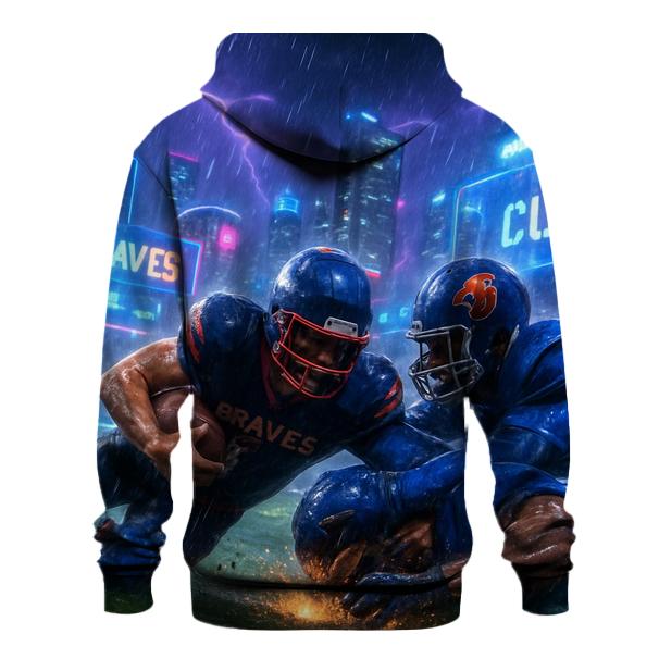 Neon Skyline Scrimmage Braves Versus Cubs lightweight hoodies