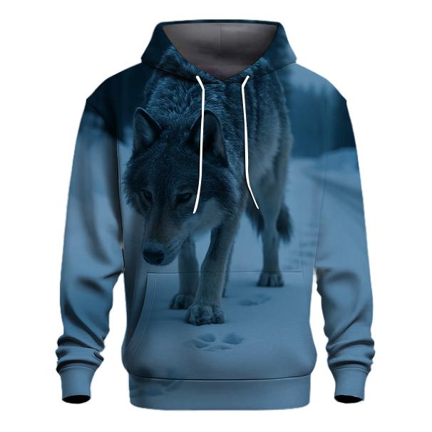 Lone Wolf On A Winter Roadcut Tracking Elk hoodie designs
