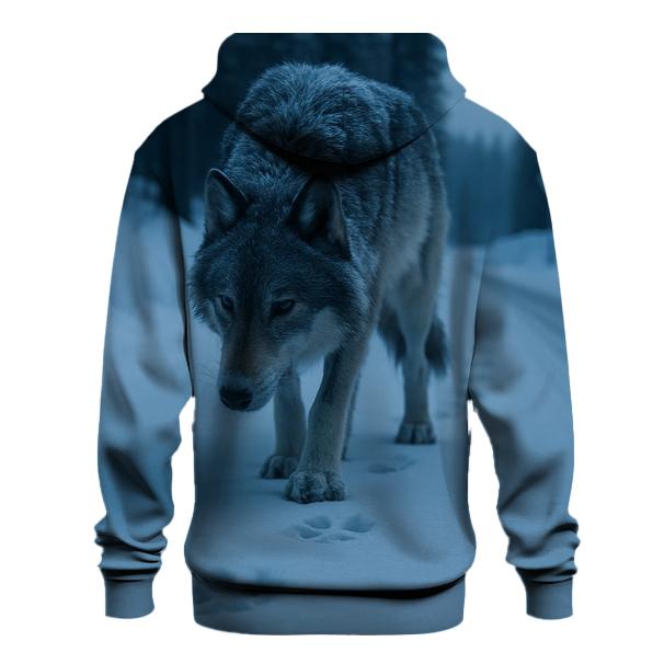 Lone Wolf On A Winter Roadcut Tracking Elk hoodie designs
