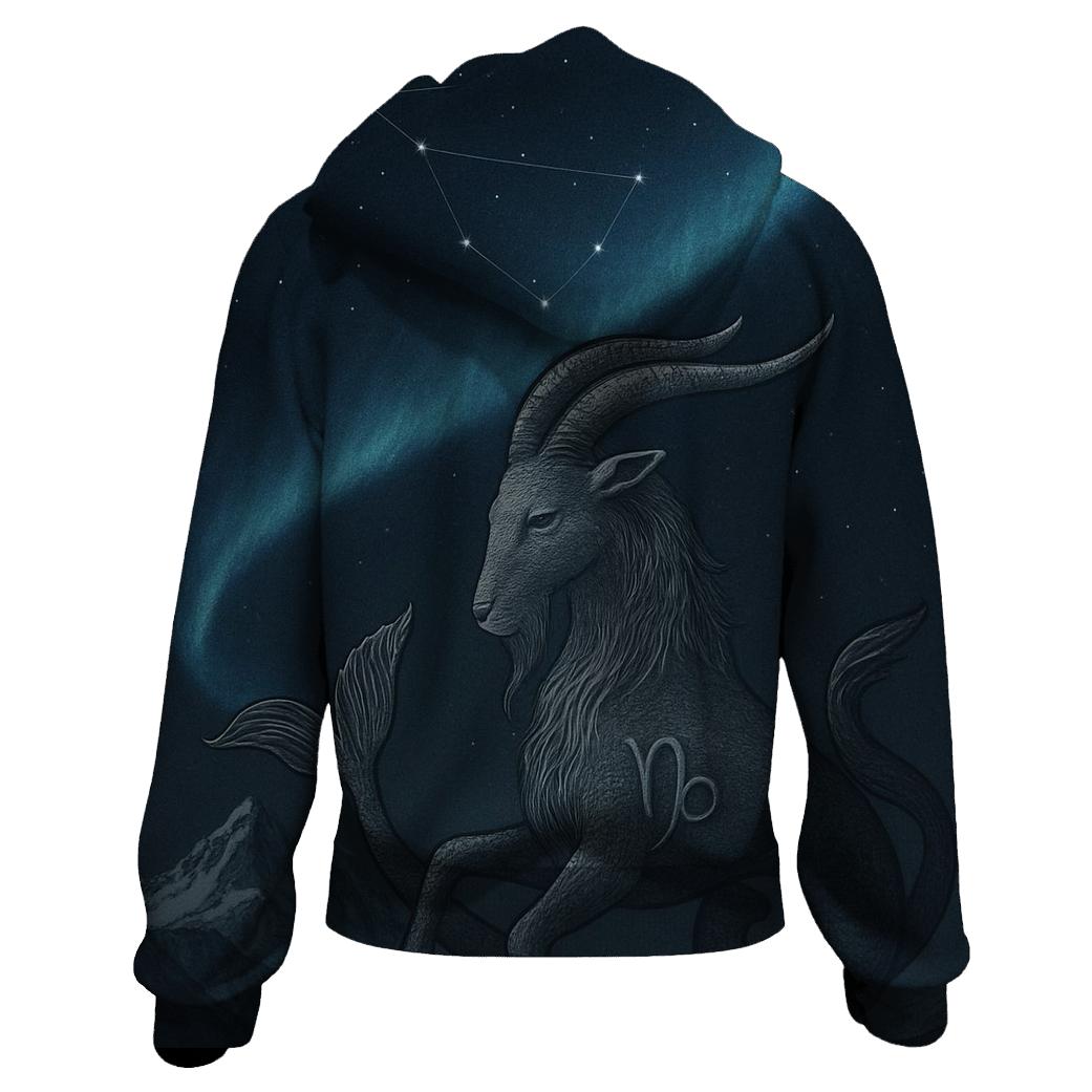 Capricorn Sea Goat Mountain Zodiac Emblem hoodie trends