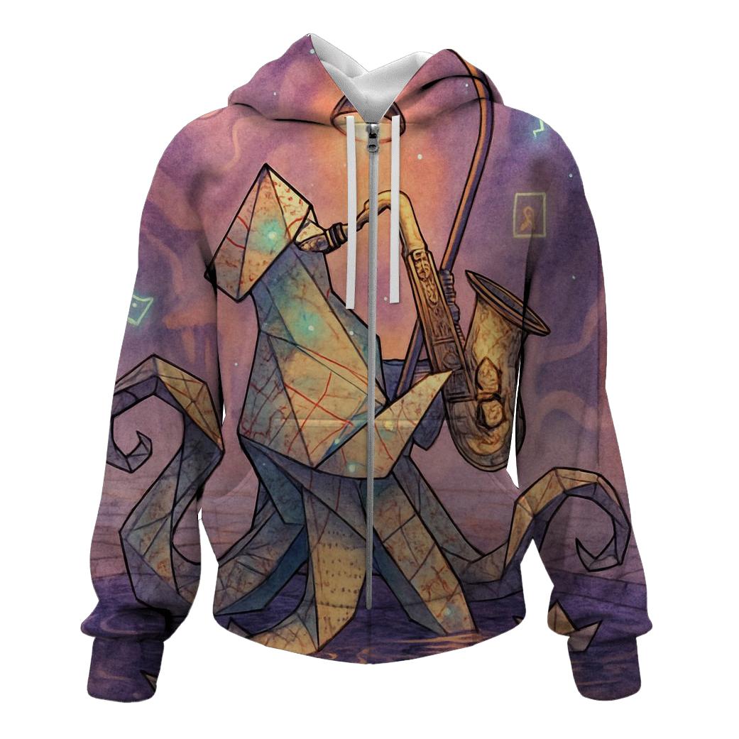 Origami Kraken Streetlight Serenade heavyweight hoodies