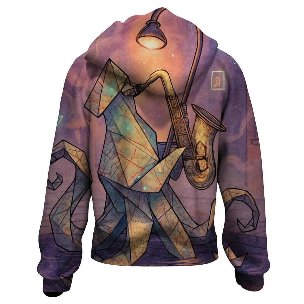 Origami Kraken Streetlight Serenade heavyweight hoodies