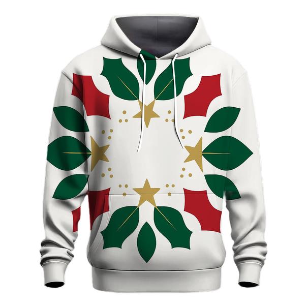 Starlit Holly Orbit Wreath custom hoodies