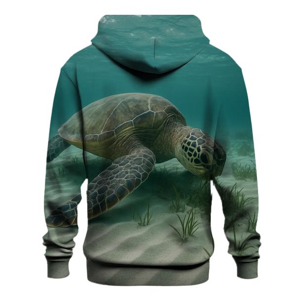Reef Window Green Sea Turtle pullover hoodies