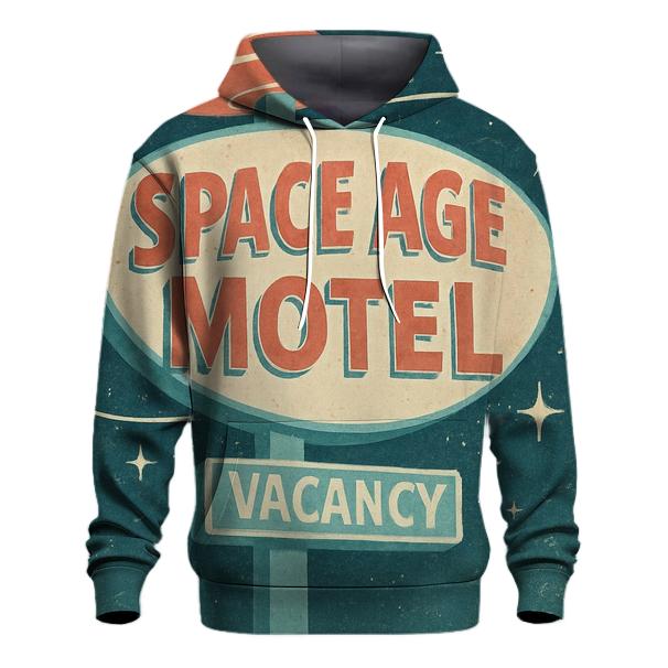 Retro Space Age Motel Vacancy Sign Poster hoodie styles