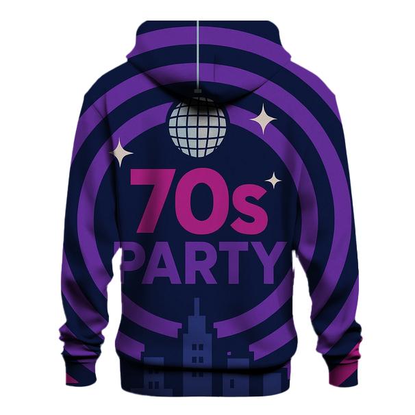 Disco Night Skyline Grooves embroidered hoodies