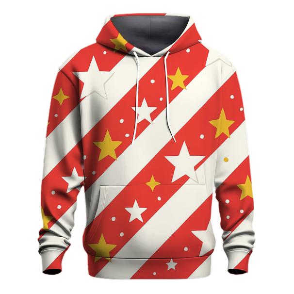 Candy Cane Constellation Stripes zip-up hoodies