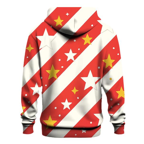 Candy Cane Constellation Stripes zip-up hoodies