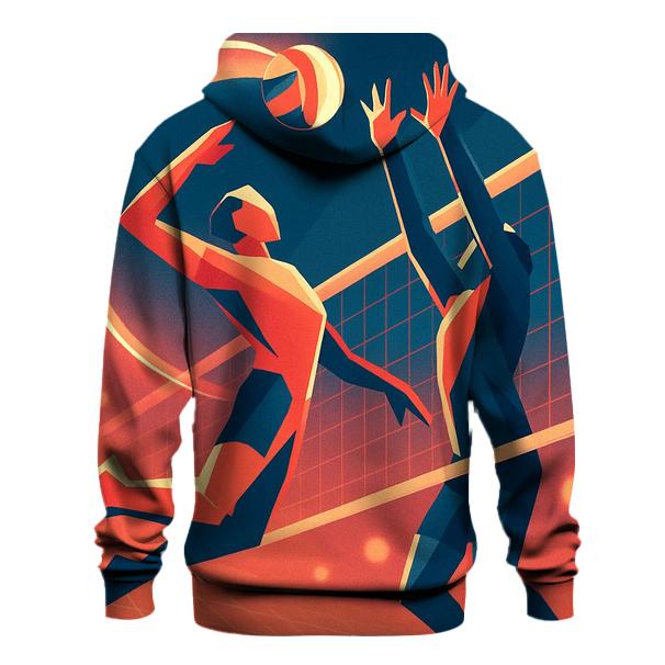 Neon Court Volleyball Spike lightweight hoodies