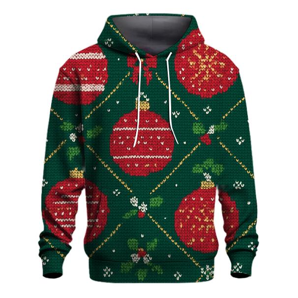 Ugly Christmas Ornament Satellite Medallion Lattice Design zip-up hoodies
