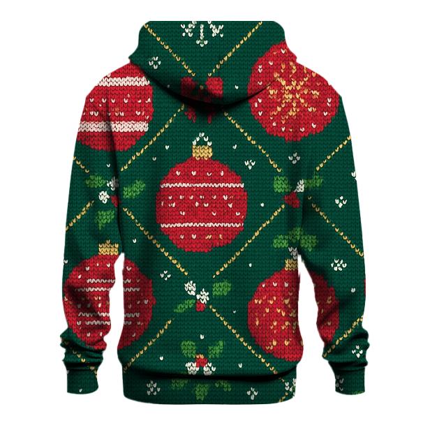 Ugly Christmas Ornament Satellite Medallion Lattice Design zip-up hoodies