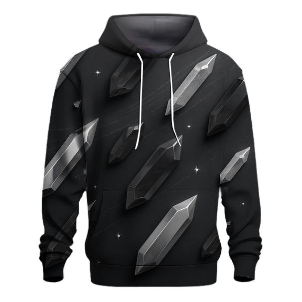 Charcoal Gemstone Drift embroidered hoodies