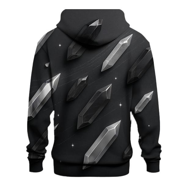 Charcoal Gemstone Drift embroidered hoodies