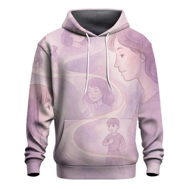 The Ribbon Of Time Between Two Hearts heavyweight hoodies
