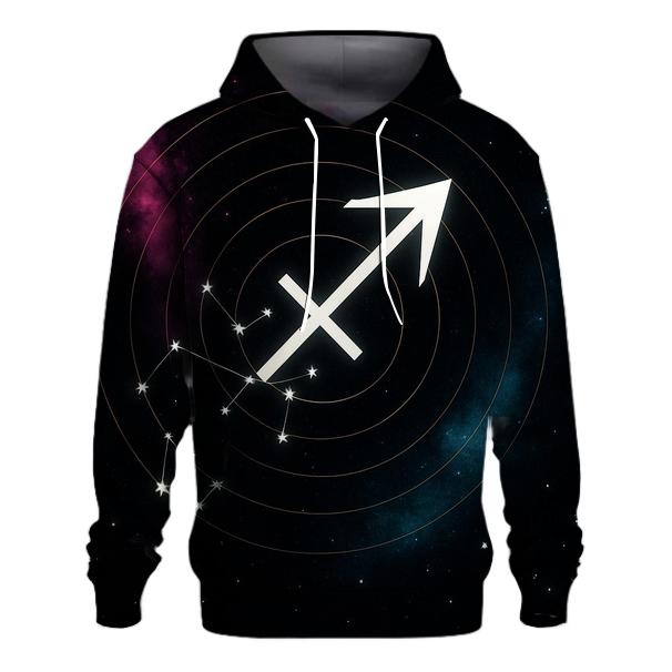 Sagittarius Archer Galactic Target Map lightweight hoodies