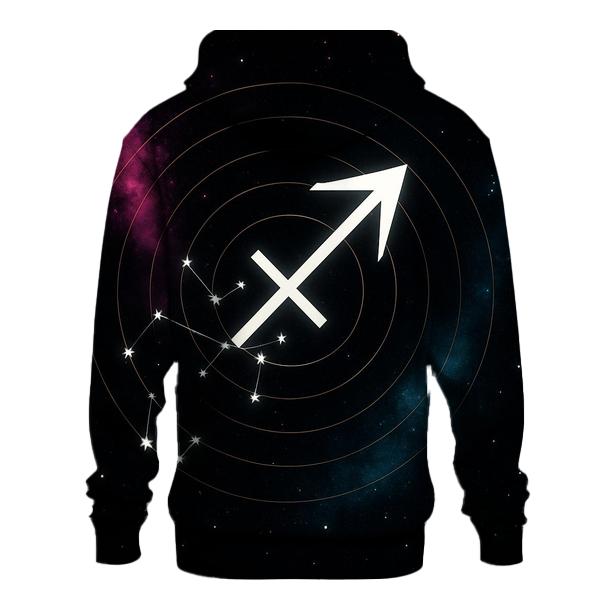 Sagittarius Archer Galactic Target Map lightweight hoodies