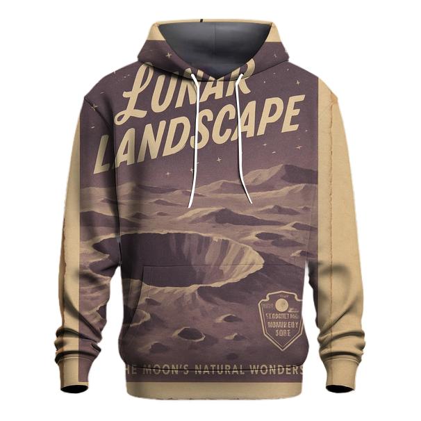 Faded Postcard Collage Of Lunar National Park pullover hoodies