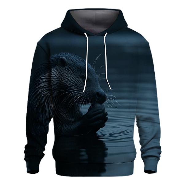 River Glass Eurasian Otter graphic hoodies