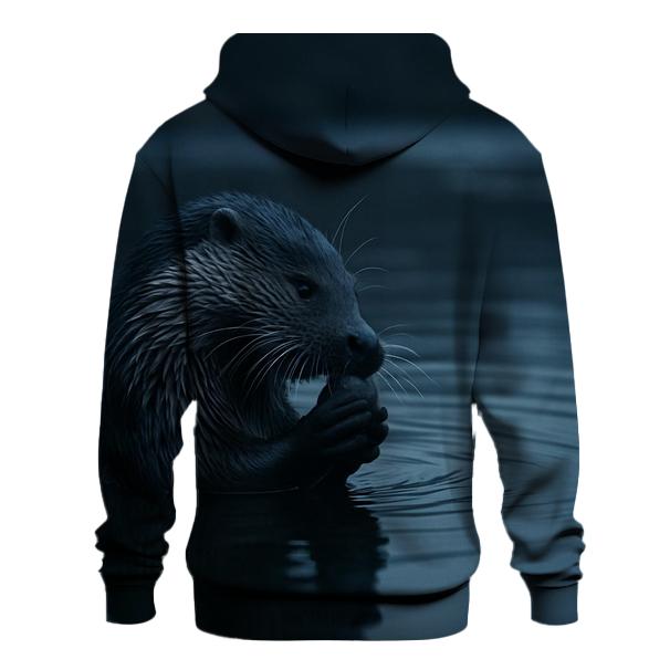 River Glass Eurasian Otter graphic hoodies