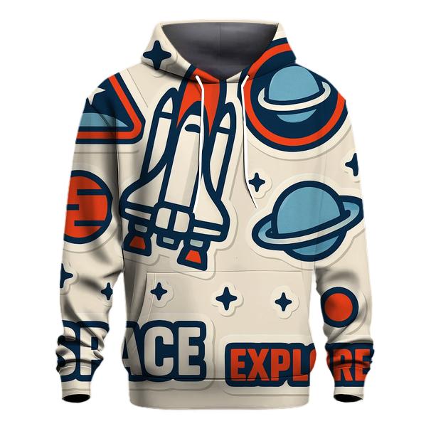 Space Shuttle Sticker Sheet lightweight hoodies