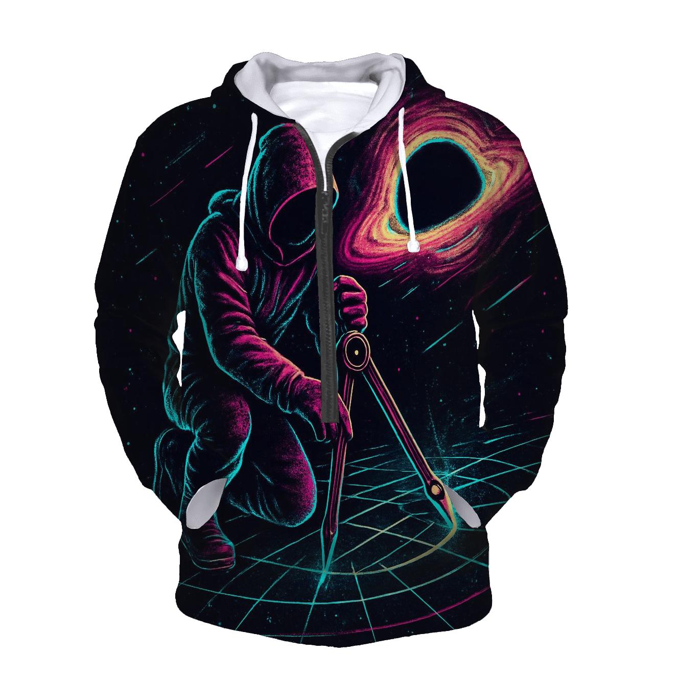 Neon Cartographer Of The Event Horizon printed hoodies