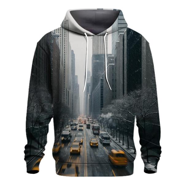 First Snowfall Over Midtown Seen From Tudor City Overpass hoodie trends