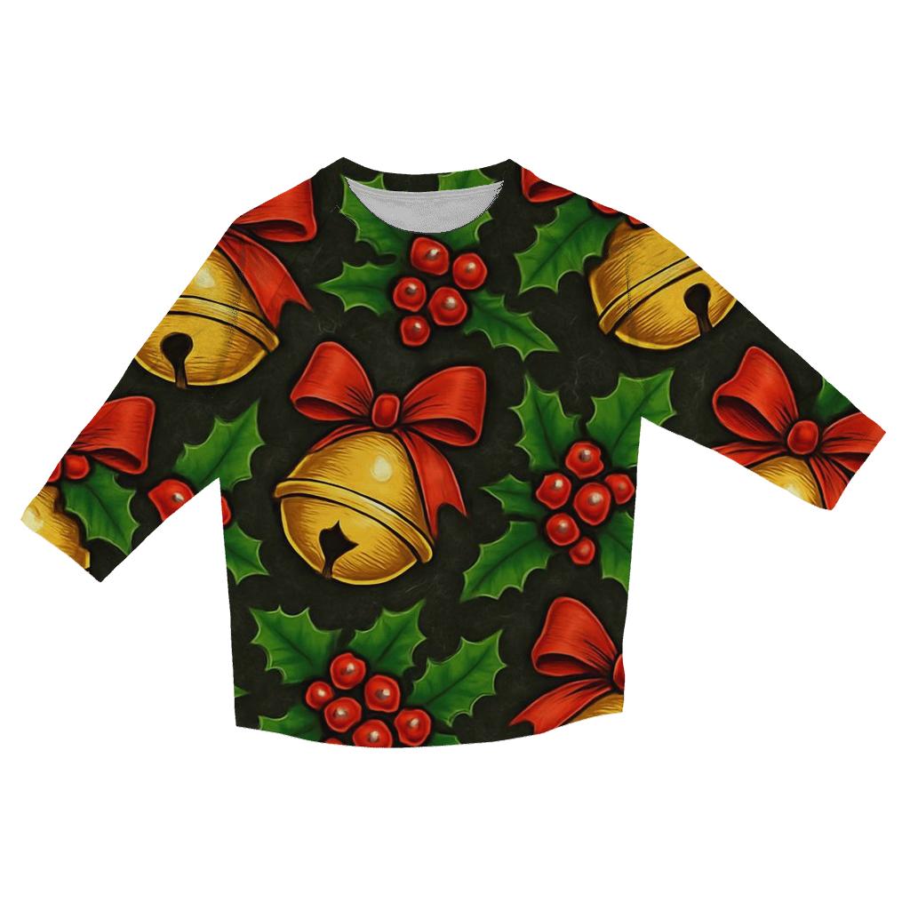 Holly Bell Tessellation On Charcoal Night casual three quarter sleeve shirts