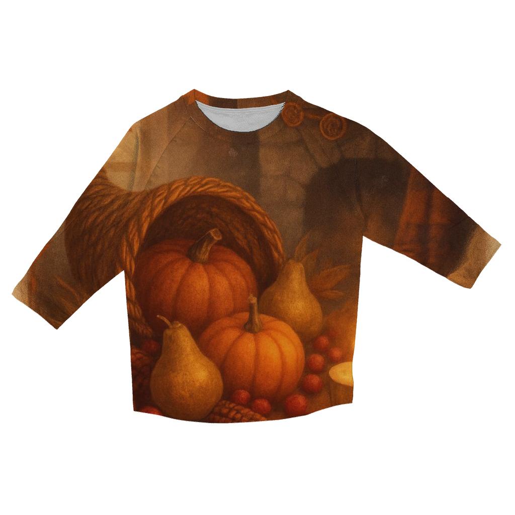 Candlelit Cornucopia Hearth stylish quarter sleeve tops