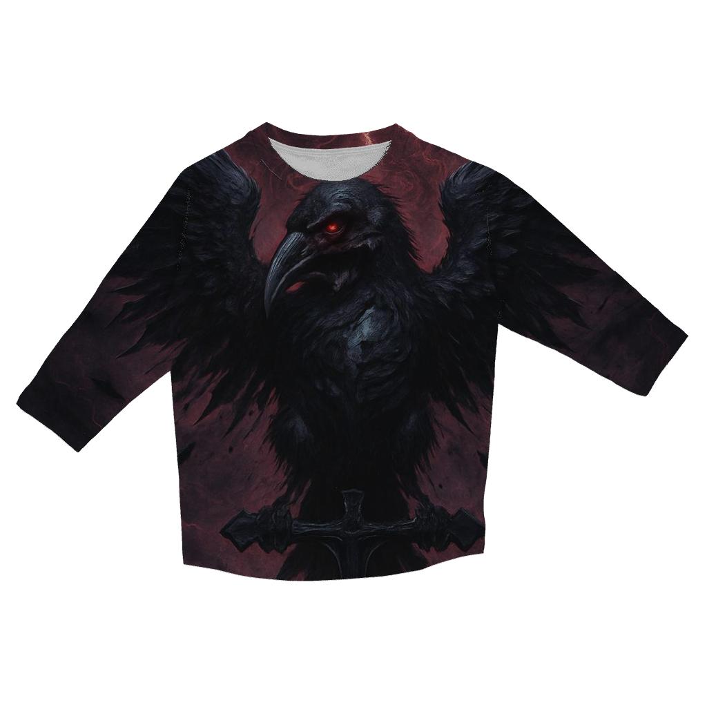 Raven Of The Iron Eclipse stylish quarter sleeve tops