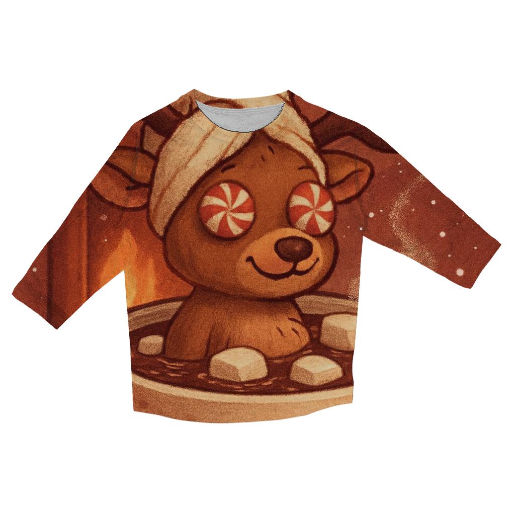 Reindeer Cocoa Spa Day cotton quarter sleeve shirts