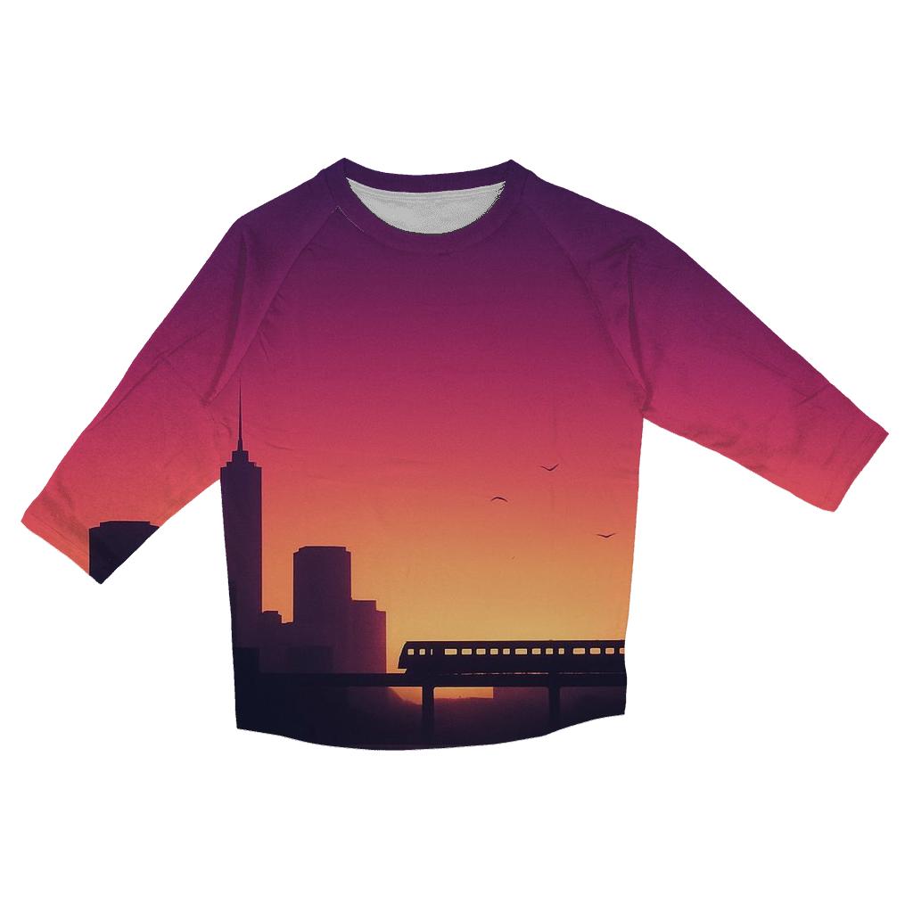 Orchid Skyline Afterglow cotton quarter sleeve shirts