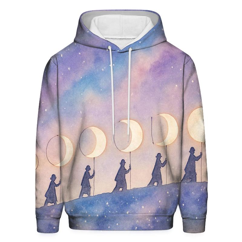 Moon Phase Lantern Parade heavyweight hoodies