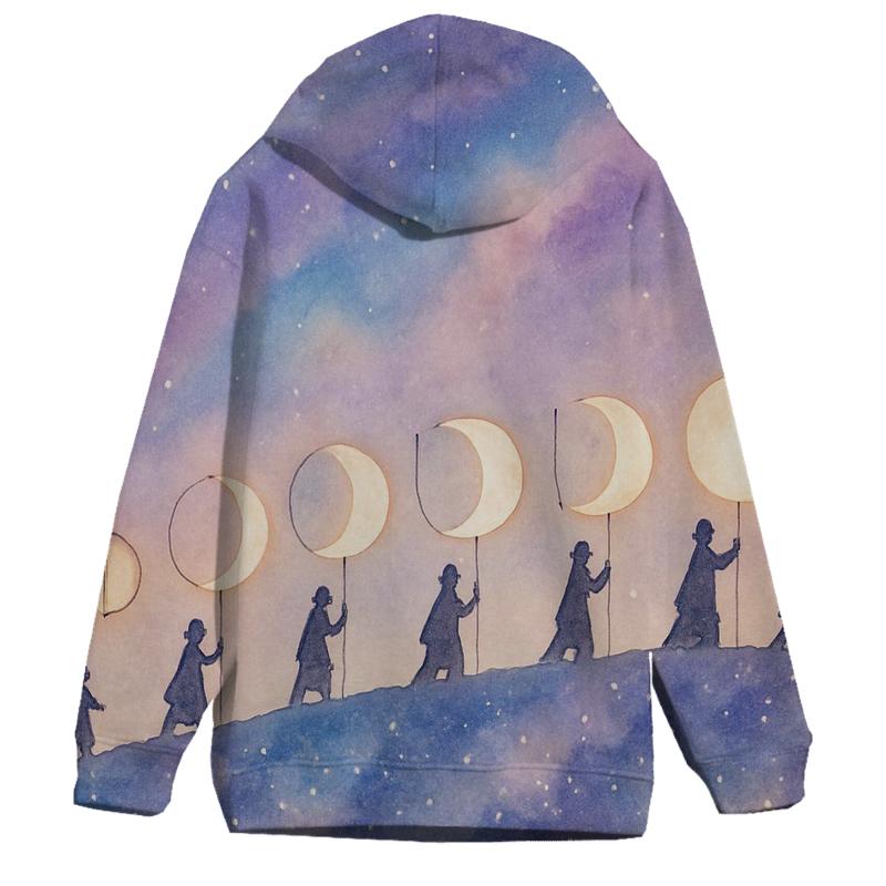 Moon Phase Lantern Parade heavyweight hoodies