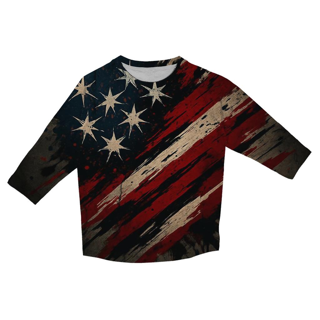 Rebel Alley Flag Burst personalized 3/4 sleeve tees