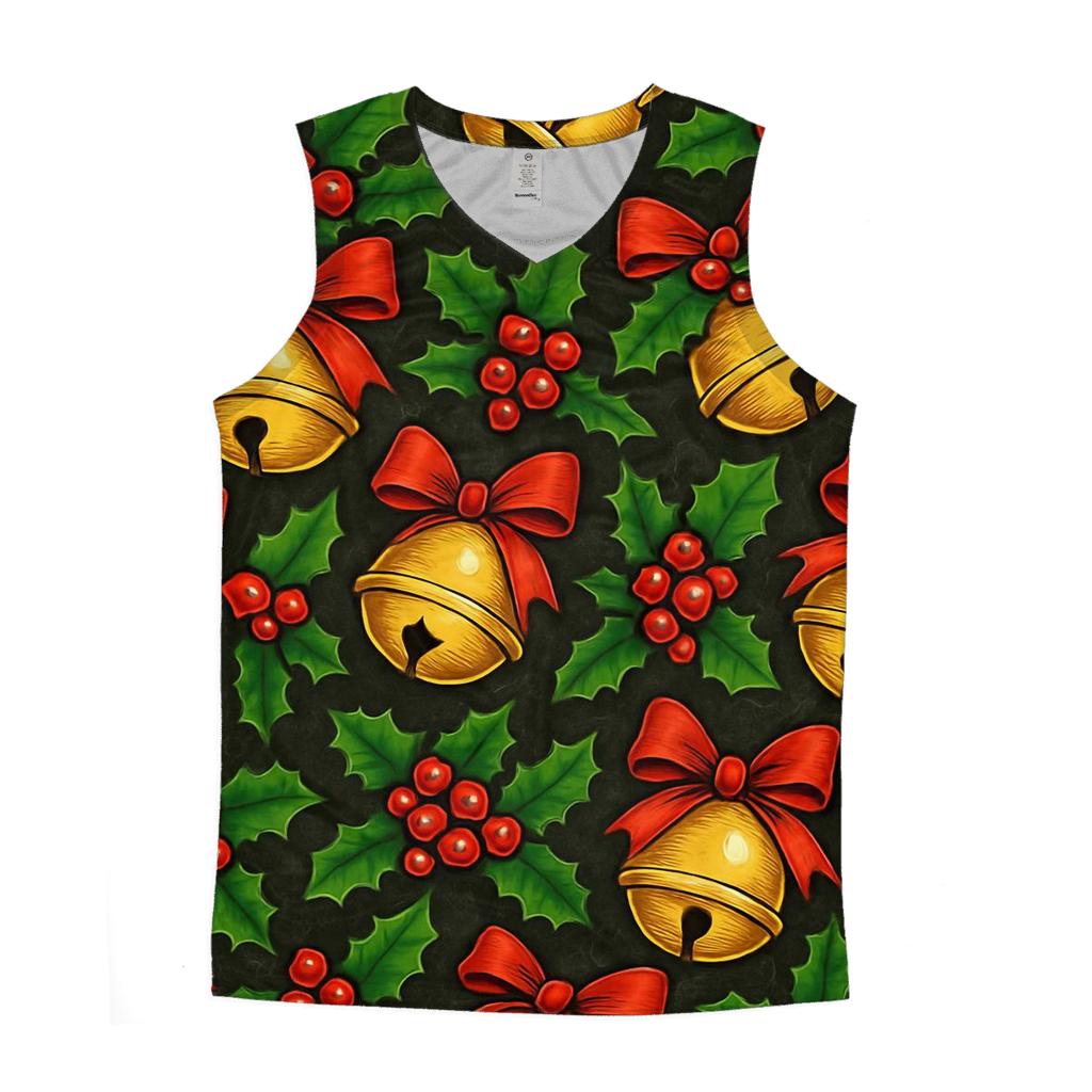 Holly Bell Tessellation On Charcoal Night personalized athletic tanks