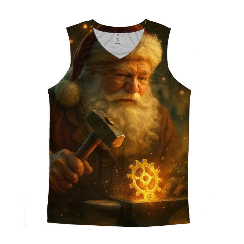 Gilded Workshop Santa Clockwork Forge personalized athletic tanks
