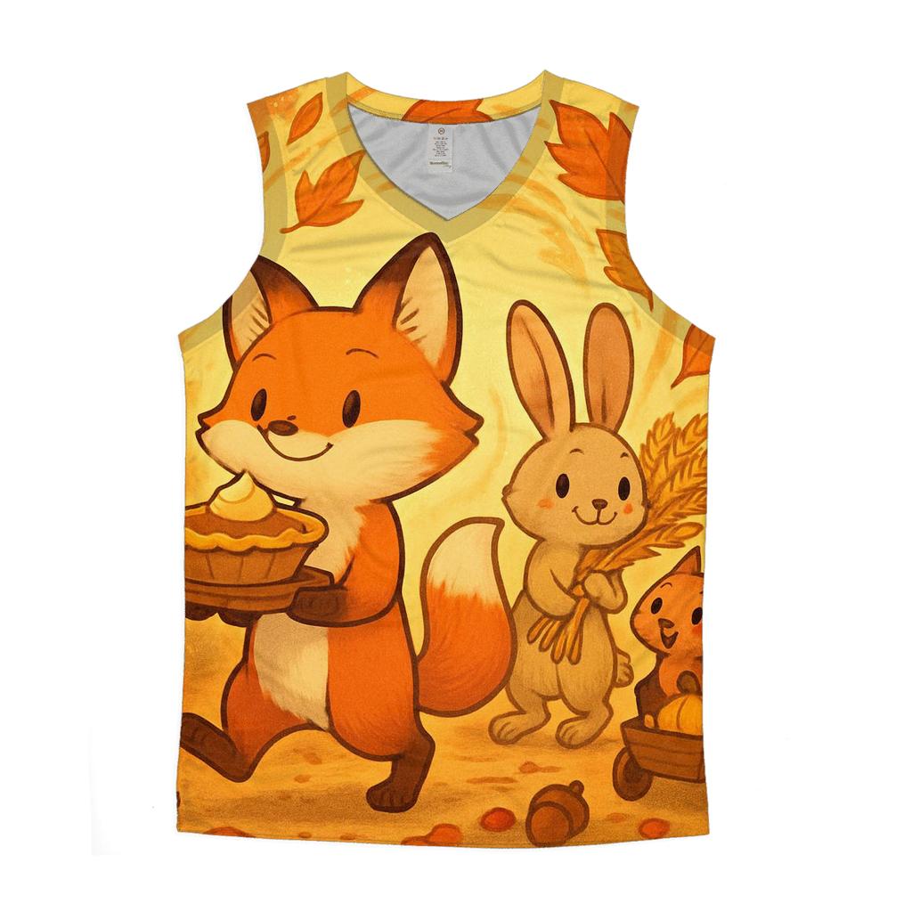 Harvest Parade Of Woodland Friends personalized athletic tanks