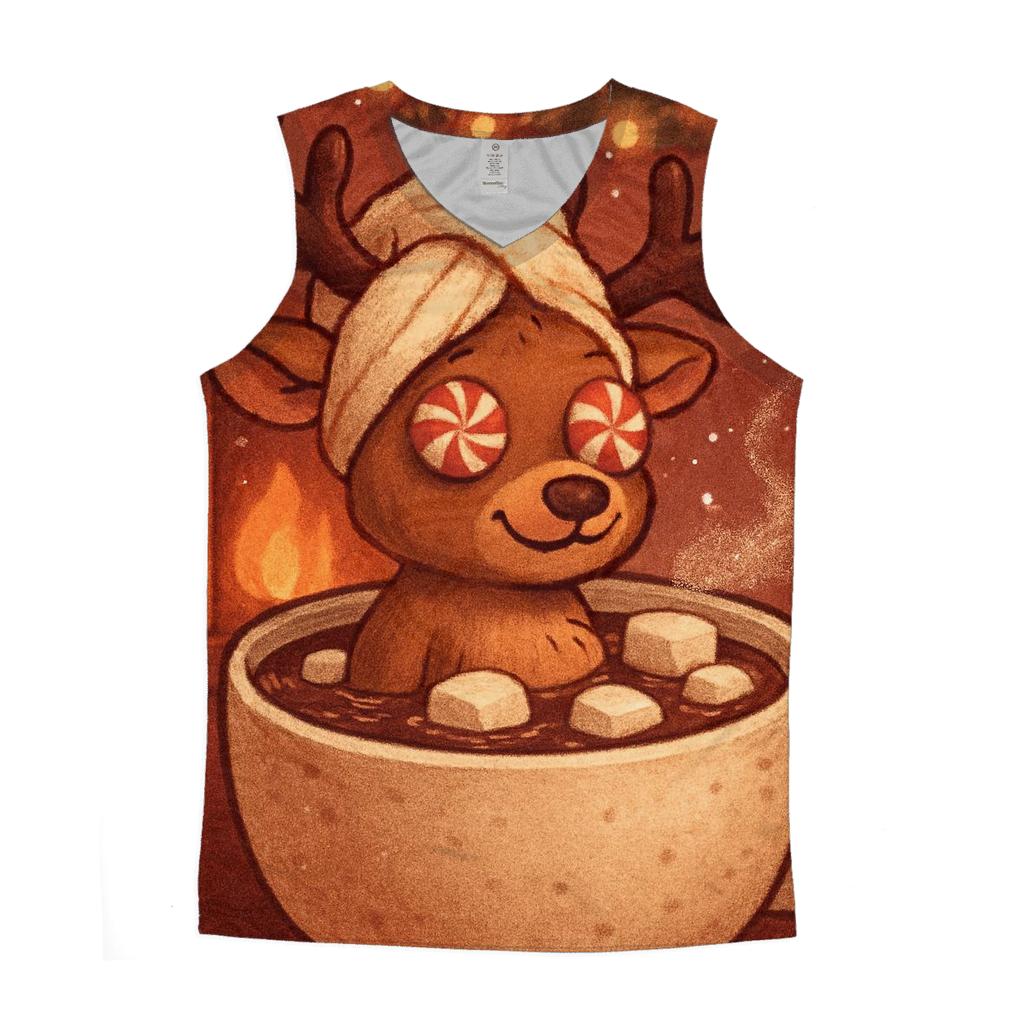 Reindeer Cocoa Spa Day casual summer tank tops