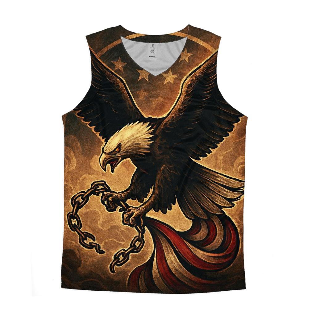 Eagle Over The Smoke Wreathed Banner casual summer tank tops