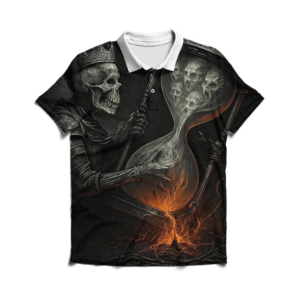 Hourglass Of The Ashbound Covenant embroidered polo tops
