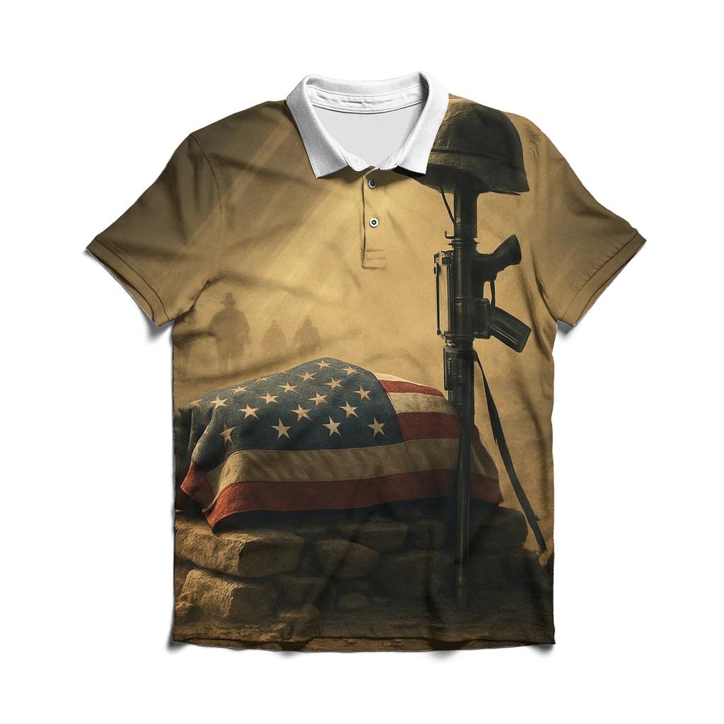 Folded Flag Reliquary In Desert Light classic pique polos