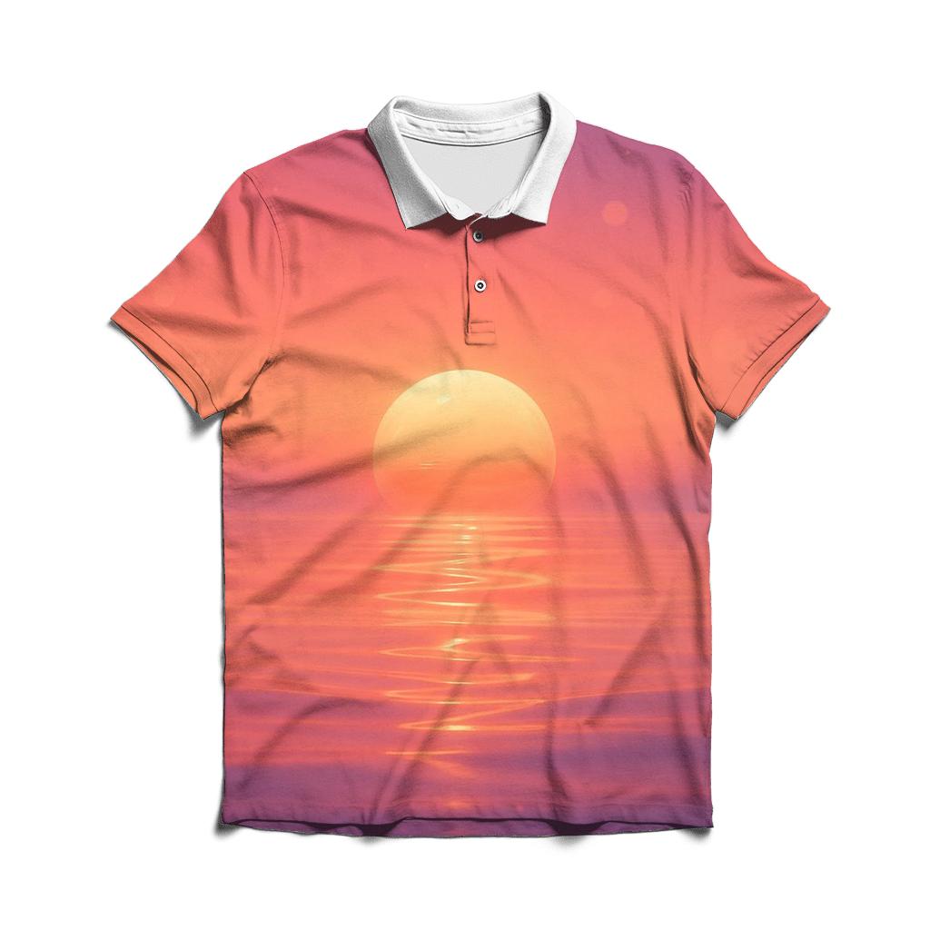 Tideglass Horizon Bloom casual sports polo shirts
