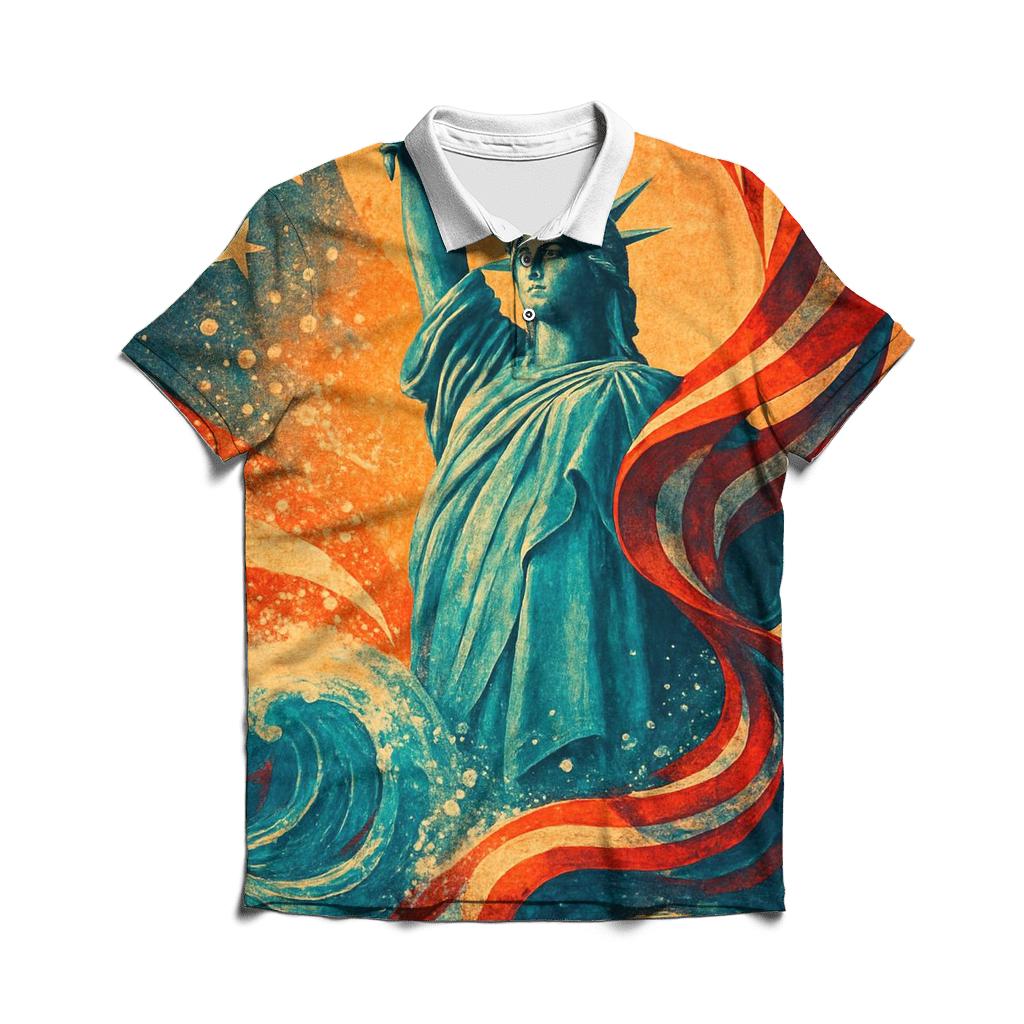 Liberty Tide Mosaic designer slim fit polos