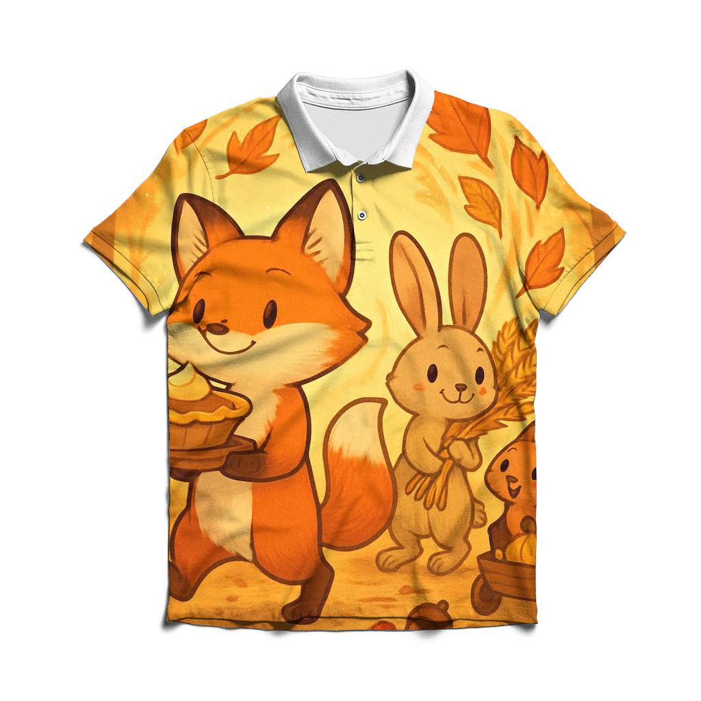 Harvest Parade Of Woodland Friends personalized polo shirts