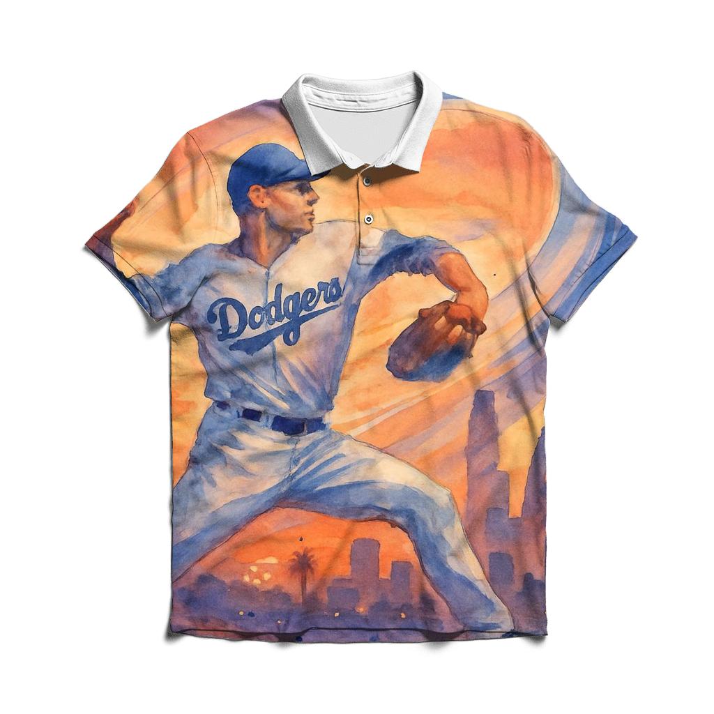Golden Hour Pitcher Arc Over The City classic pique polos