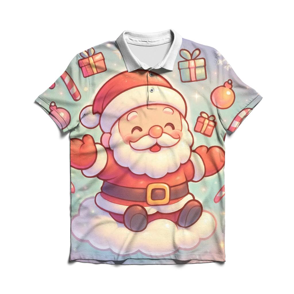 Candy Cloud Chibi Santa Dream Parade branded logo polo shirts