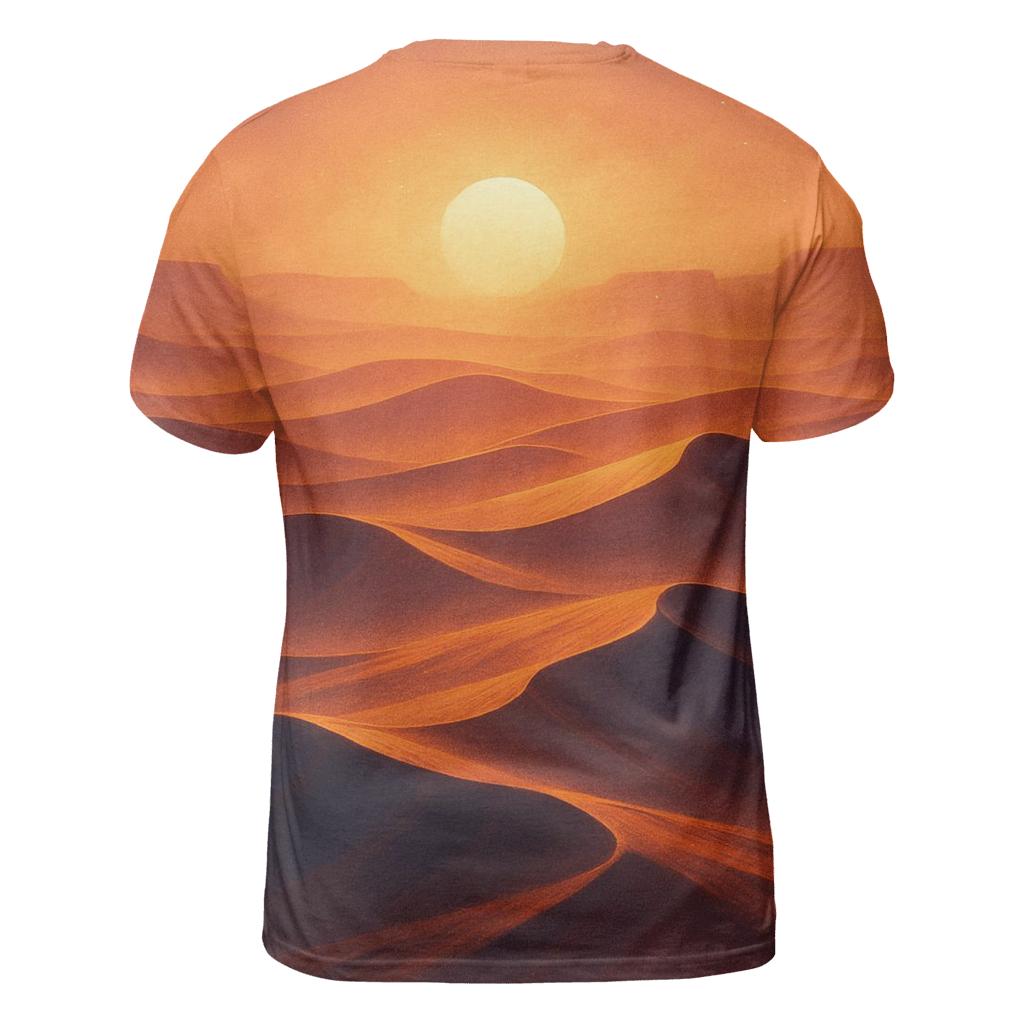 Saffron Mirage Dunes artistic all-over print tops